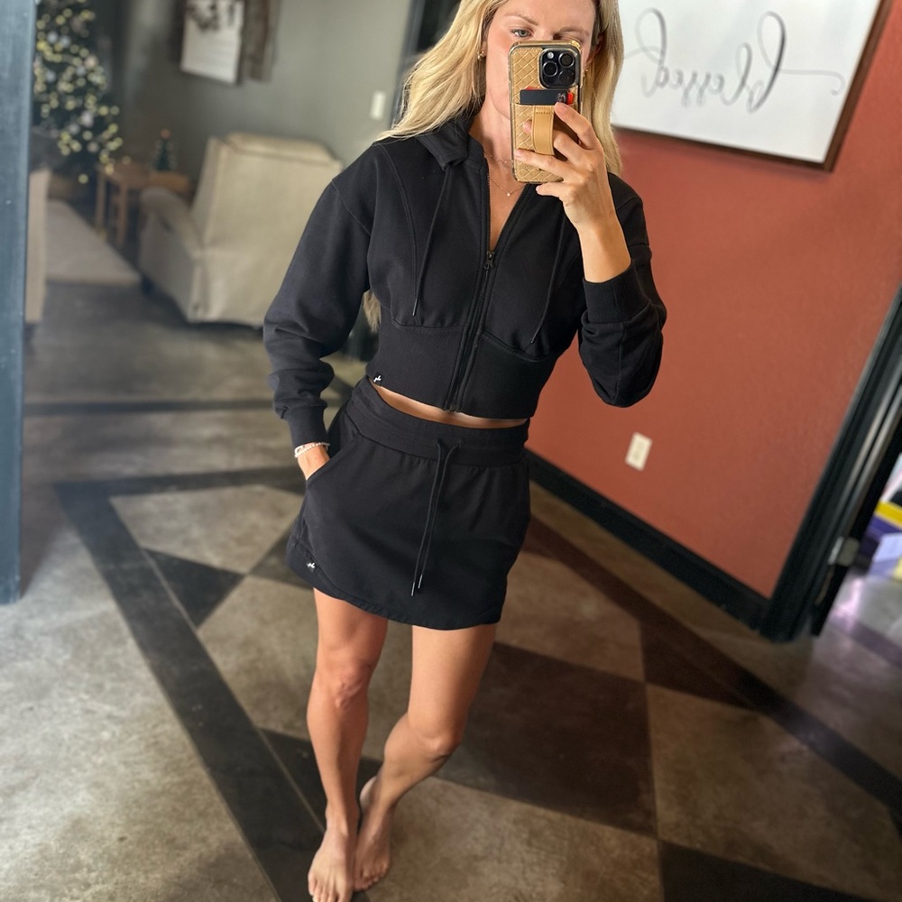JoyLab Black Skirt and Jacket Set